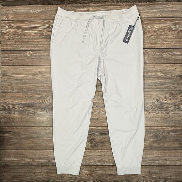 Rhoback Men's Delta Performance Joggers Pants Size 3XL Ghost Gray Pockets NWT - Picture 2 of 9